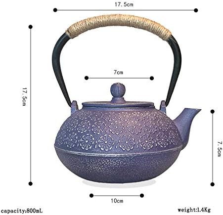 tetsubin cast iron kettle workshop japanese Healthy cast iron Teapot with Stainless Steel Infuser （800mL）【1.4Kg】 - Image 3