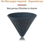 Microporous Ceramic Coffee Filter, Handmade Drip Cup No Paper Needed Reusable for Tea and(Filter cup and pot) - Image 3
