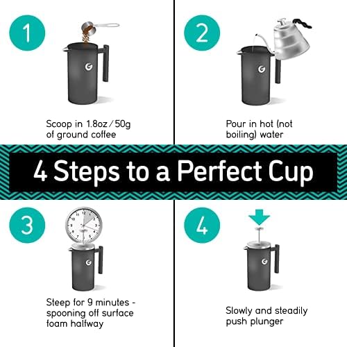 Coffee Gator French Press Coffee Maker- 34 Oz and Mini Canister 4oz - Image 5