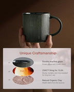 famiware Coffee Mug Set of 6, Star 12 oz Ceramic Mugs Cups Set with Handle - Image 6