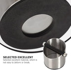 SHINEOFI Stainless Steel Coffee Grounds Disposal Bin - 55 Inch Espresso Knock Box with Style Knock Bar - Non Slip Base and Removable Component for Kitchen Counter Coffee Bar - Image 3