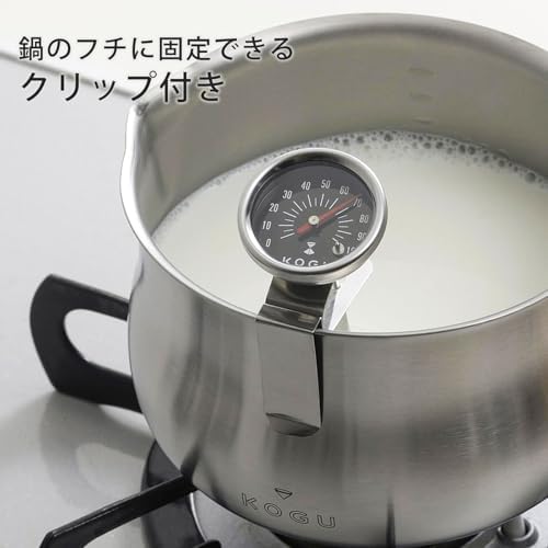 KOGU Coffee Instrument Thermometer, Made in Japan, Stainless Steel, Coffee, Drip, Suitable Temperature, Clip Type, 0-100 °C, 42161, Tsubamesanjo Shimomura - Image 3