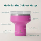 REDUCE Saltini 16oz Margarita Tumbler - Insulated Cocktail Glass with Lid - Image 4