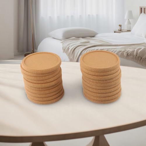 Natural Cork Coasters Round 10Cm Non-Slip Wood Drink Mats For Coffee Wine - Image 7