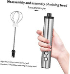 Handheld Electric Milk Frother 5v USB Rechargeable 3-speed Silver - Image 6