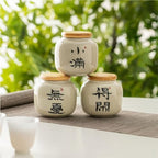 thalo Stash Jar Container Bulk Tea Storage Container Ceramic Candy Nut Sealed Jar Home Kitchen Food Storage Jar Empty Jar Small Portable Vintage Storage Jars(Color:F) - Image 5