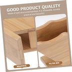 Bamboo Coffee Filter Holder Rack Keeps Papers Dry and Organized - Image 5