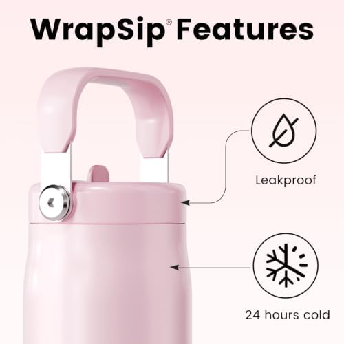 Fjbottle WrapSip 24 oz Insulated Tumbler with Flip Straw and Handle - Image 2