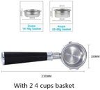 58MM Bottomless Filter Portafilter,Compatibility E61 brewing head, with 1/2/4 cups basket(Type b) - Image 2