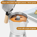 Moka Pot Electric Espresso Coffe Maker, 300ml 6 Cups Portable Coffee Pot with Overheat Protection and Detachable Base, Electric Espresso Maker, 450W, Silver - Image 4