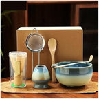 6PCS Matcha Tea Set Ceramic Bowl Whisk Scoop Teaspoon Sifter(6PCS-A03) - Image 2