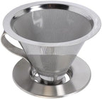 316 Stainless Steel Pour Over Coffee Dripper with 300 Mesh Filter Portable Reusable Cone for Travel Camping Brewing Tea by Hztyyier