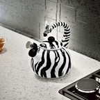 Whistling Tea Kettle for Stove Top Enamel on Steel Teakettle, Supreme Housewares Zebra Design Teapot Water Kettle Cute Kitchen Accessories Teteras (2.1 Quart, Zebra) - Image 5