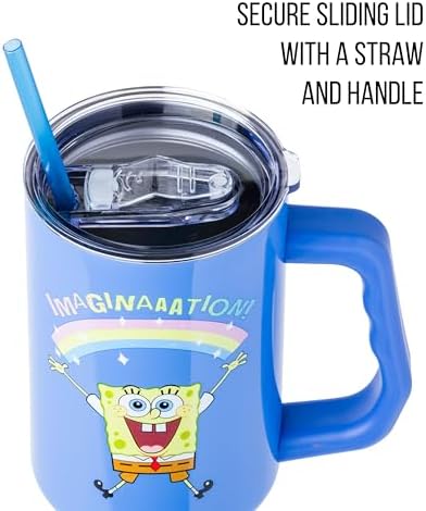 Silver Buffalo Spongebob Squarepants Imagine, Stainless Steel Tumbler, 40oz - Image 2