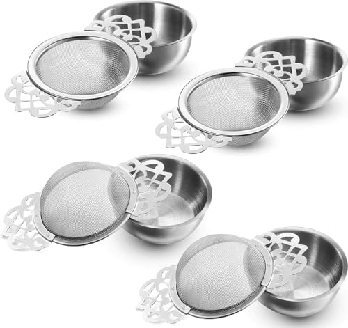For Tea Sers with Drip Bowls, Mesh Tea Infuser Stainless Steel Loose by FOLIAGE