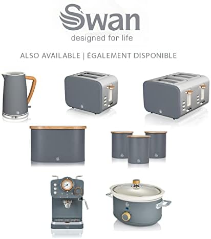 Salton Swan Nordic Espresso Machine with Milk Frother, 1.2L Tank, Matte Slate Grey - Image 3