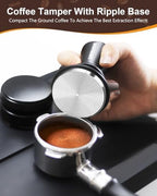 53.3mm Espresso Tamper, 30lbs Spring Loaded, Aluminum Handle, Ripple Base - Image 3