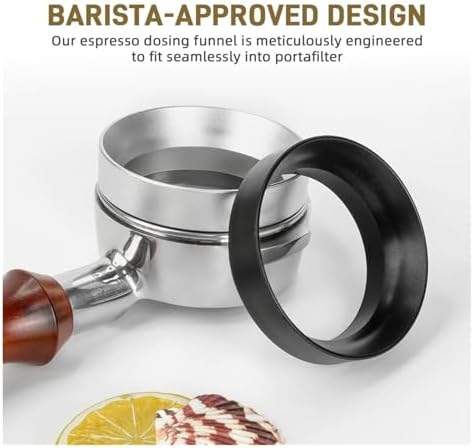 51/53/58mm ABS Espresso Dosing Funnel With Magnetic Coffee Ring Powder Dispenser Doser(51MM Silver) - Image 4