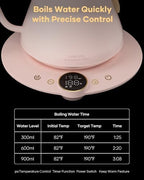 Cocinare Gooseneck Electric Kettle & Pour Over Coffee Set, ±1°F Temperature Control, 1500W 0.9L Kettle, Coffee Dripper, 550 ml / 18.6 oz Server & 2 Tasting Cups - Image 5