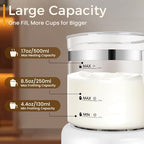 Milk Frother and Steamer, 6 in 1 Milk Steamer and Milk Warmer, 17oz Auto Shut Off Electric Frother with Touch Screen, Hot/Cold Foam Maker for Coffee, Latte, Cappuccino, Hot Chocolate,White - Image 5