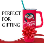 Silver Buffalo Coca-Cola Vintage Santa Stainless Steel Tumbler, 30oz - Image 7
