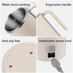 Electric Kettle 15.2 fl oz Mug-Type Electric Pot 304 Stainless Steel Tea Infuser Vacuum Insulated Milk Tea Coffee Porridge Compact Travel Office Unisex pink - Image 7