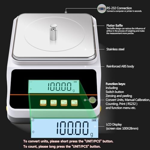 Lab Balance Scale 3000gx0.01g High Precision Electronic Digital Analytical Balance Gram Scale - Image 3