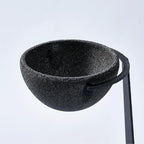 Ceramic Tea Strainer with 50 Micron Nano Filter – No Hole Gongfu Tea Infuser with Iron Stand – Enhances Flavor, Softens Water, Filters Tea Dust – Japanese Zen Style, Black Clay - Image 2