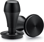 Normcore 58.5mm Espresso Coffee Tamper V4 - Titanium PVD Coating Ripple Base - Spring Loaded Tamper - 15lb / 25lb / 30lbs Replacement Springs - Anodized Aluminum Handle and Stand by NORMCORECOFFEETOOLS