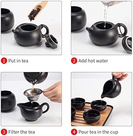 Chinese Tea Set, Gongfu Teaset, Travel Teapot Tea Set, Portable Tea Cup Set - Image 2