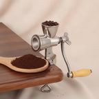 Generic Manual Coffee Grinder Hand Crank Mill With Wooden Handle Adjustable Burr Smooth Grinding Table Clamp 304 Stainless Steel Easy Care For home espresso pour over stations travel - Image 5