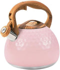 3.2Qt Stainless Steel Whistling Tea Kettle Stovetop, Pink by FOEDO