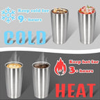 20 oz Tumbler Insulated Tumblers Stainless Steel Coffee Mug,SS 12PCS - Image 4