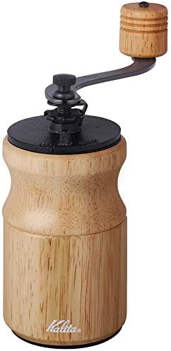 Carita Kalita Coffee Grinder Wood Hand Grinder Manual Natural KH-10 N #42167 Antique Coffee Grinder Small Outdoor Camping Adjustable Grinder with Lid by Kalita