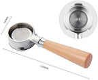 58 MM 3ears Bottomless Portafilter For Barsetto Coffee Machine Stainless Steel Espresso Handle Filter Barista Tool(58mm-Barsetto-Beech) - Image 2