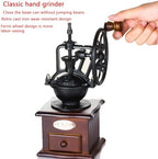 WANLIAN Vintage Manual Coffee Grinder, Cast Iron Hand Crank, Ceramic Burr - Image 4