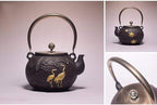 Cast Iron Tetsubin Teapot 1.2L Handmade Japanese Tea Kettle With Turtle Crane Pattern, Heat Resistant Loose Leaf Tea Pot - Image 4