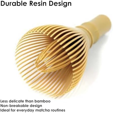 Japanese Tea Whisk Made of Resin, Non-breakable Dishwasher Compatible, Made in Japan, White Bamboo Color - Image 4