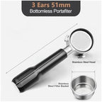 51mm Coffee Bottomless Portafilter With 2cups Filter,Compatible For DeLonghi, EM450M Linea Classic Stainless Steel Bottomless Portafilter(Style 2) - Image 4
