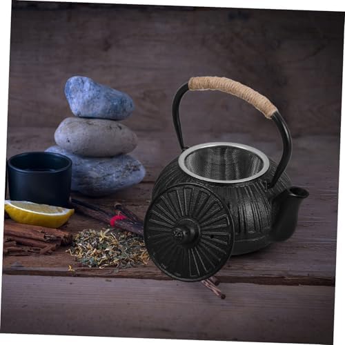 Cast Iron Teapot 600ml with Strainer, Stovetop Tea Kettle - Image 6