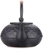 Teapot 1800ML Large Japanese Tetsubin Cast Iron Teapot Tea Kettle for Stove Top with Stainless Steel Infuser and Insulation Handle, Black - Image 4