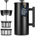 ESPRO P6 32 Ounces French Press Coffee Maker, Double Walled Stainless Steel Insulated, Matte Black by ESPRO