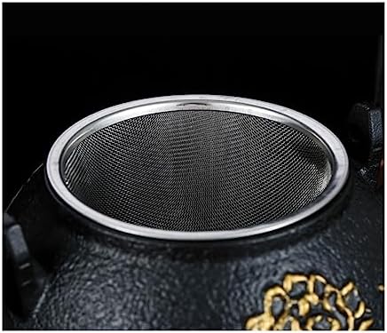 Teapot Tea Kettle 1200ml Cast Iron Teapot Set Japanese Style Tetsubin Tea Kettle,cast Teakettle for Stove Tea Pots Kesttle,Black-1200ml - Image 6