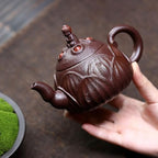 Tea Kettle Household Purple Sand Tea Maker Retro Step By Step Lotus Handmade Teapot Ceramic Tea Infuser - Image 6