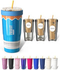 Frost Buddy Togo Buddy 30 oz Stainless Steel Vacuum Insulated Tumbler To Go Coffee Cup – Iced Coffee Cups, Iced Coffee Sleeve, Travel Mug, Thermal Cup for Hot & Cold Drinks, Dunkin Cup (Blue Pencil) by FrostBuddy