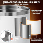 120-Cup (18L / 4.8 Gallon) Commercial Coffee Urn – Stainless Steel Electric Hot Beverage Dispenser with Double-Wall Insulation, Ideal for Weddings, Parties, Catering, and Buffets - Image 3