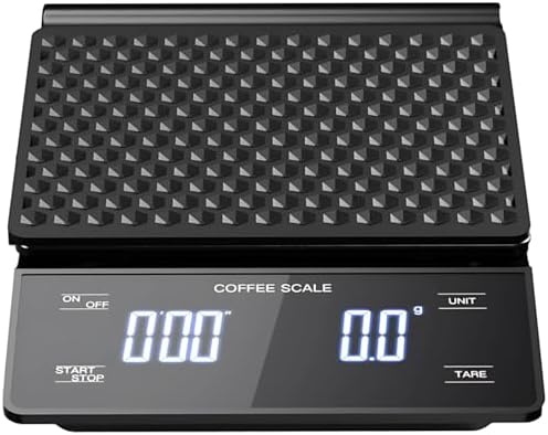 High Precision Coffee Scale Timer, 3 Kg / 6.6 Lbs Digital Kitchen Scale, 0.3 G Accuracy, Usb Rechargeable, 7.3 X 5.1 X 1.2 In by Unknown