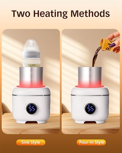 Coffee Warmer with Mood Light,Tea Warmer with Thermal Cover, 2-in-1 Coffee Mug Warmer for Desk(Cooling&Heating),Electric Coffee Mug Warmer for Coffee Tea Juice Yogurt -White - Image 4