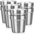 Beasea Stainless Steel Cups 6 oz, 8 Pack Small Bulk Stainless Steel Tumbler Stackable Insulated Mini Cups for Drinking Double Wall Metal Glasses Tin Cups for Home Restaurant Office Party Camping - Image 7