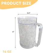 Lily's Home Freezer Beer Mugs with Handles, 16 oz Set of 4 – Clear Frosted Double Wall Insulated Acrylic, Gel-Filled, Break-Resistant for Home Bar, Pool Parties, BBQ & Outdoor - Image 4
